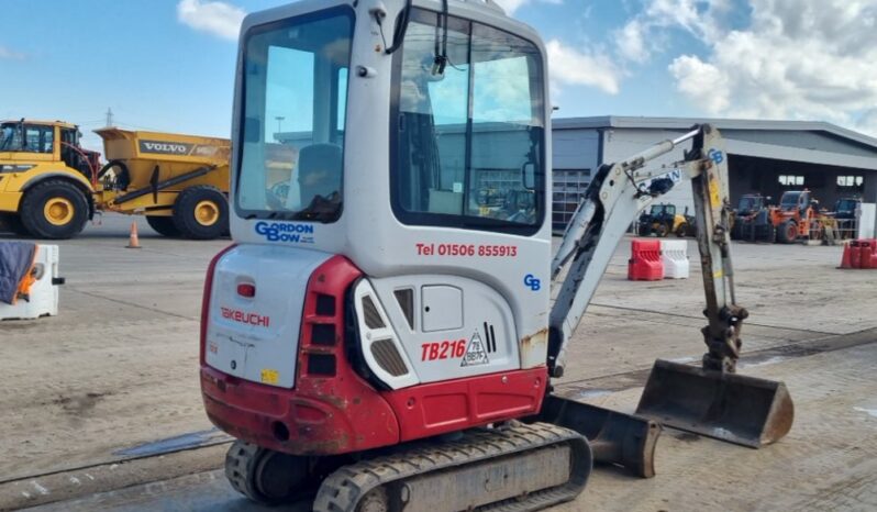 2021 Takeuchi TB216 Mini Excavators For Auction: Leeds, UK – 30th April, 1st, 2nd & 3rd May 25 full