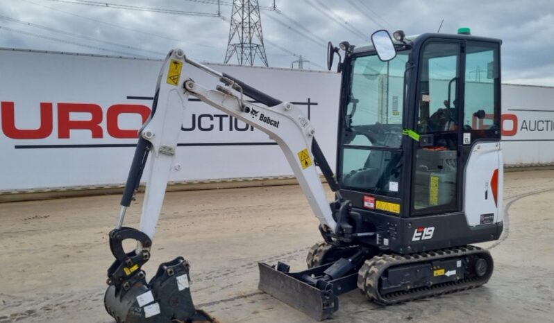 2023 Bobcat E19 Mini Excavators For Auction: Leeds, UK – 30th April, 1st, 2nd & 3rd May 25