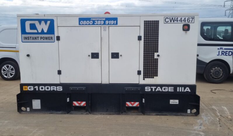 2019 JCB G100RS Generators For Auction: Leeds, UK – 30th April, 1st, 2nd & 3rd May 25 full
