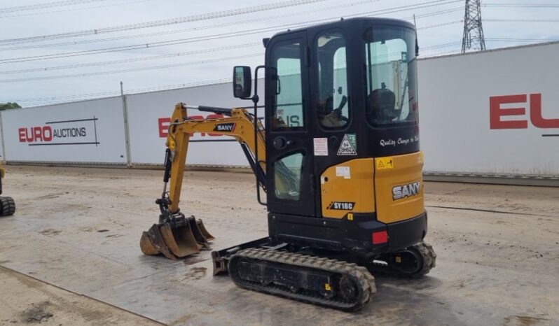 2023 Sany SY18C Mini Excavators For Auction: Leeds, UK – 30th April, 1st, 2nd & 3rd May 25 full