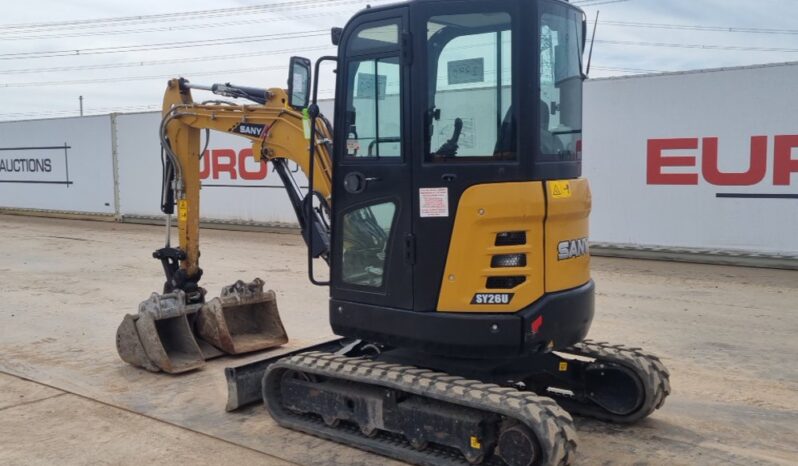2023 Sany SY26U Mini Excavators For Auction: Leeds, UK – 30th April, 1st, 2nd & 3rd May 25 full