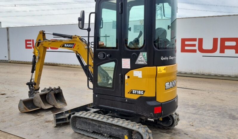 2023 Sany SY18C Mini Excavators For Auction: Leeds, UK – 30th April, 1st, 2nd & 3rd May 25 full