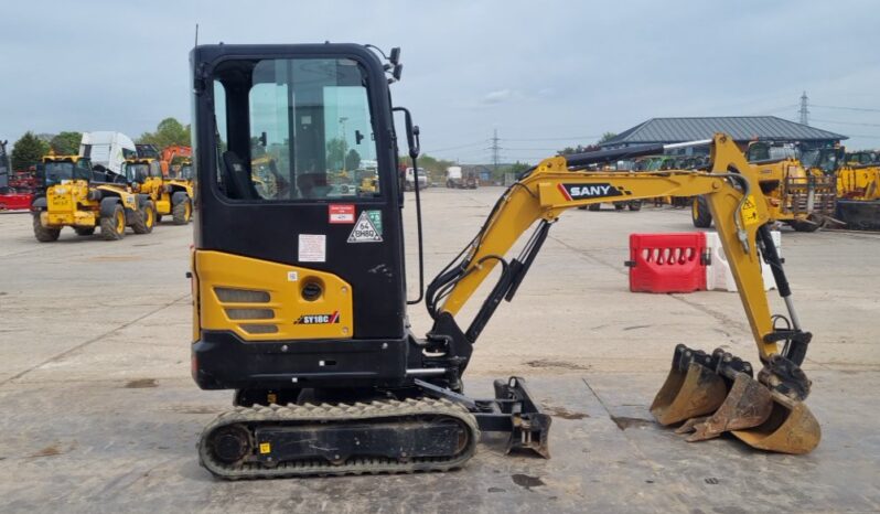 2023 Sany SY18C Mini Excavators For Auction: Leeds, UK – 30th April, 1st, 2nd & 3rd May 25 full