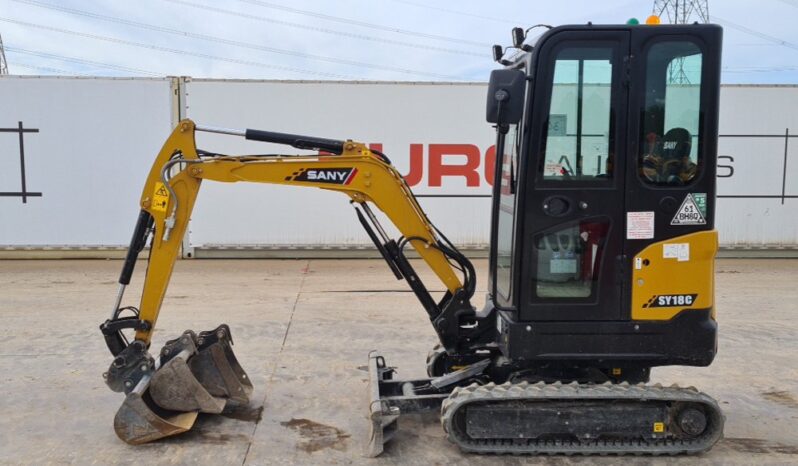 2023 Sany SY18C Mini Excavators For Auction: Leeds, UK – 30th April, 1st, 2nd & 3rd May 25 full