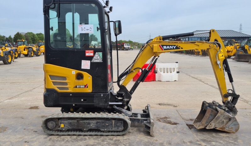 2023 Sany SY18C Mini Excavators For Auction: Leeds, UK – 30th April, 1st, 2nd & 3rd May 25 full