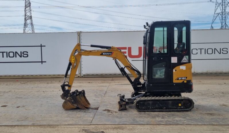 2023 Sany SY18C Mini Excavators For Auction: Leeds, UK – 30th April, 1st, 2nd & 3rd May 25 full
