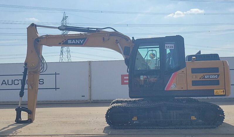 Unused Sany SY135C 10 Ton+ Excavators For Auction: Leeds, UK – 30th April, 1st, 2nd & 3rd May 25 full