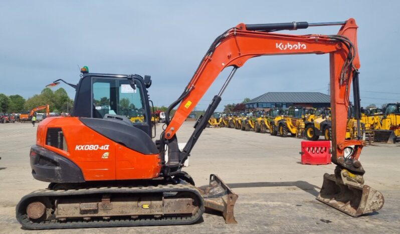 2018 Kubota KX080-4A 6 Ton+ Excavators For Auction: Leeds, UK – 30th April, 1st, 2nd & 3rd May 25 full