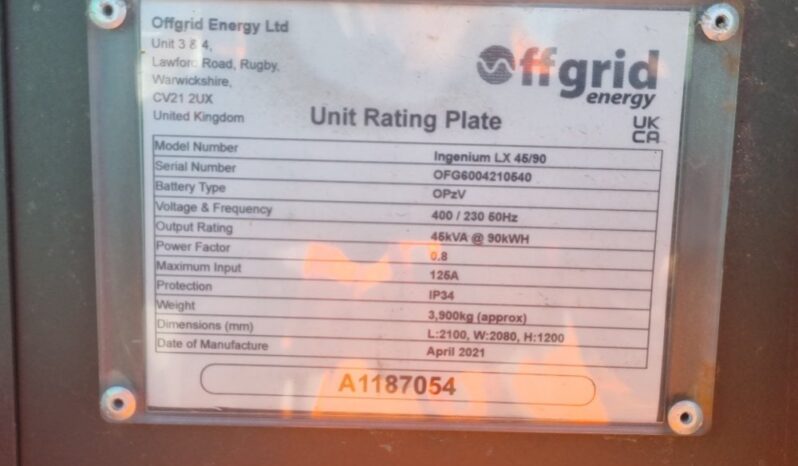 2021 Off Grid Ingenium LX 45/90 Generators For Auction: Leeds, UK – 11th, 12th, 13th & 14th June 2025 full
