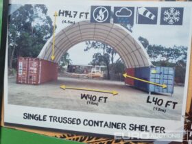 Unused Hardlife 40′ x 40′ x 14.7′ Single Trussed Container Shelter Modular Buildings For Auction: Leeds, UK – 11th, 12th, 13th & 14th June 2025 full