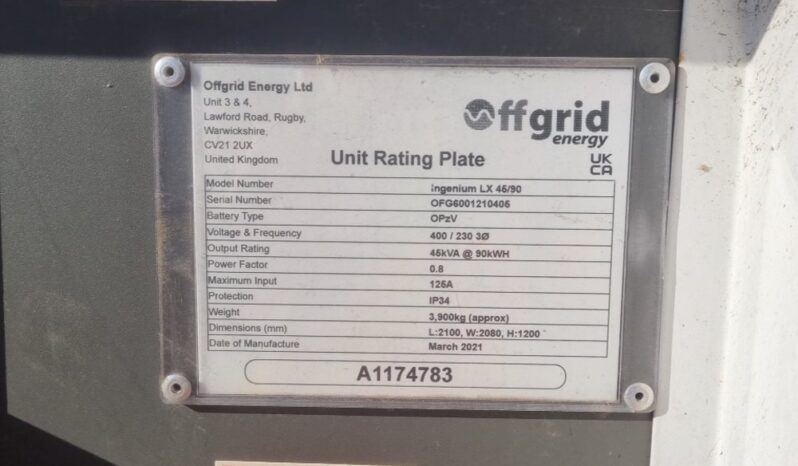 2021 Off Grid Ingenium LX 45/90 Generators For Auction: Leeds, UK – 11th, 12th, 13th & 14th June 2025 full