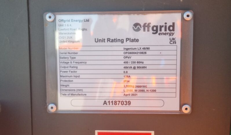2021 Off Grid Ingenium LX 45/90 Generators For Auction: Leeds, UK – 11th, 12th, 13th & 14th June 2025 full