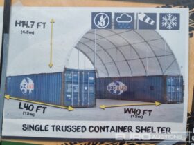 Unused Hardlife 40′ x 40′ x 14.7′ Single Trussed Container Shelter Modular Buildings For Auction: Leeds, UK – 11th, 12th, 13th & 14th June 2025