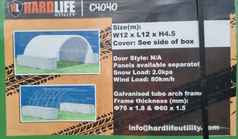 Unused Hardlife 40′ x 40′ x 14.7′ Single Trussed Container Shelter Modular Buildings For Auction: Leeds, UK – 11th, 12th, 13th & 14th June 2025 full