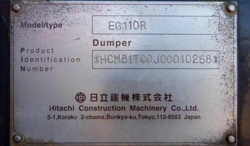 Hitachi EG110R Tracked Dumpers For Auction: Leeds, UK – 11th, 12th, 13th & 14th June 2025 full