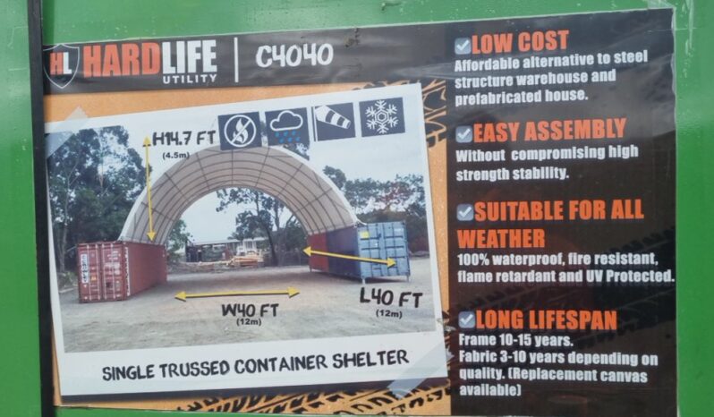 Unused Hardlife 40′ x 40′ x 14.7′ Single Trussed Container Shelter Modular Buildings For Auction: Leeds, UK – 11th, 12th, 13th & 14th June 2025 full