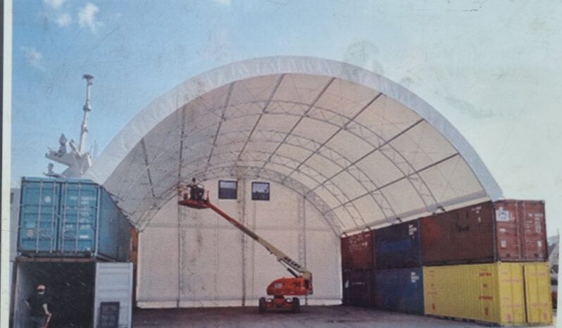 Unused Hardlife 40′ x 40′ x 14.7′ Single Trussed Container Shelter Modular Buildings For Auction: Leeds, UK – 11th, 12th, 13th & 14th June 2025
