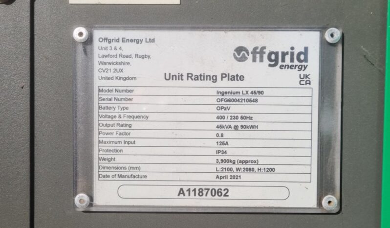 2021 Off Grid Ingenium LX 45/90 Generators For Auction: Leeds, UK – 11th, 12th, 13th & 14th June 2025 full