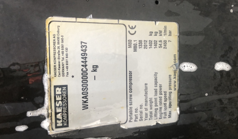 Kaiser M 80 HPC diesel air compressor/generator full