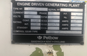 Petbow 275 kva open set diesel generator full